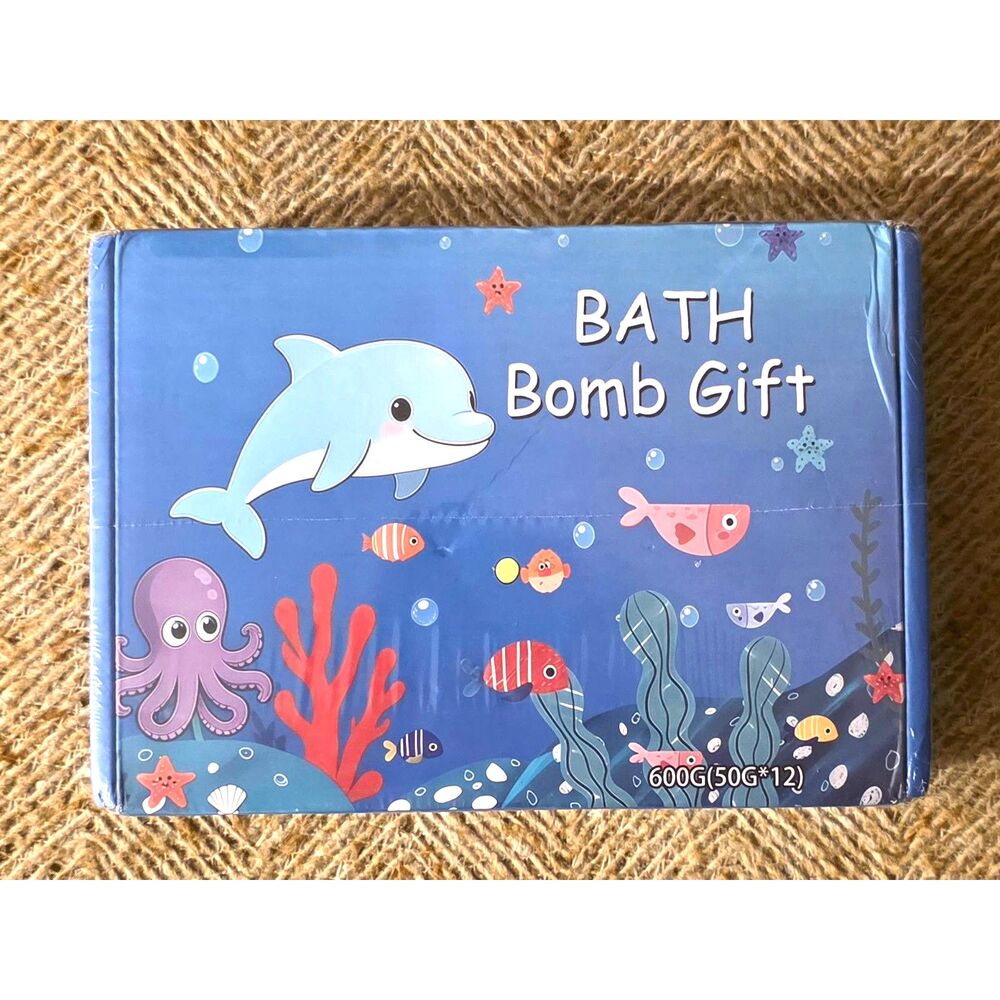 Kids Ocean Bath Bombs with Surprise Toy Inside - 12 Pack
